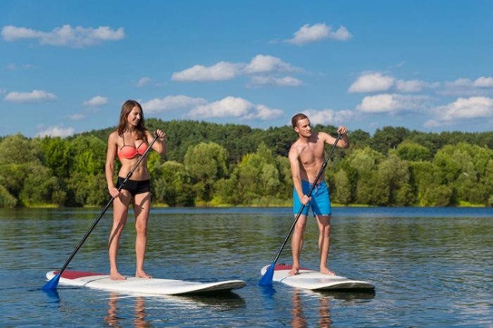 paddle boarding